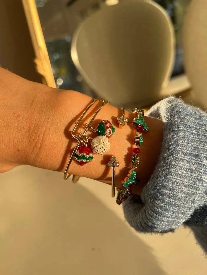 Bracelets Women Alex And Ani Holiday Ornament Charm Bangle Gold
