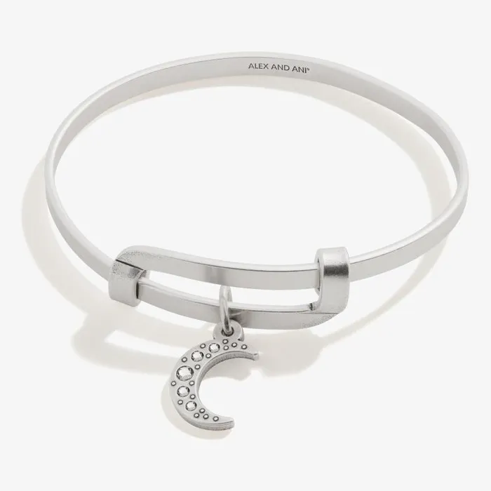 Bracelets Women Alex And Ani Motivation Moon Charm Bangle Rafaelian Silver