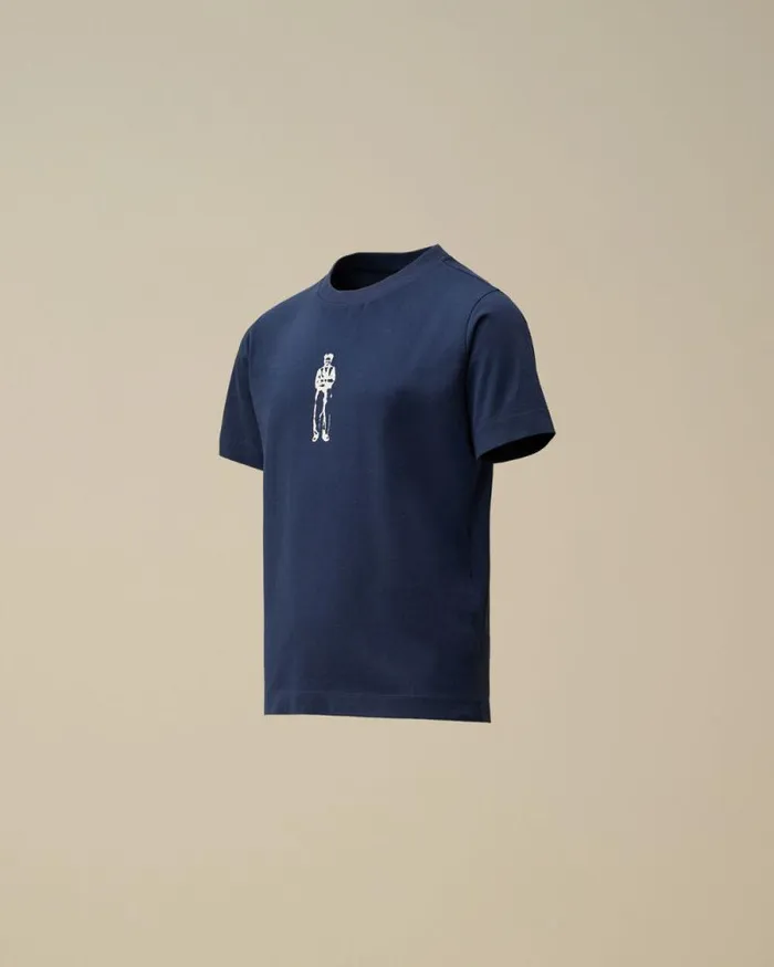 CP Company Clothing 48 U16 Cotton Jersey 301 British Sailor Logo TShirt Estate Blue 8211 Kids CP Company Clothing 48 U16 Cotton Jersey 301 British Sailor Logo TShirt Estate Blue 8211 Kids
