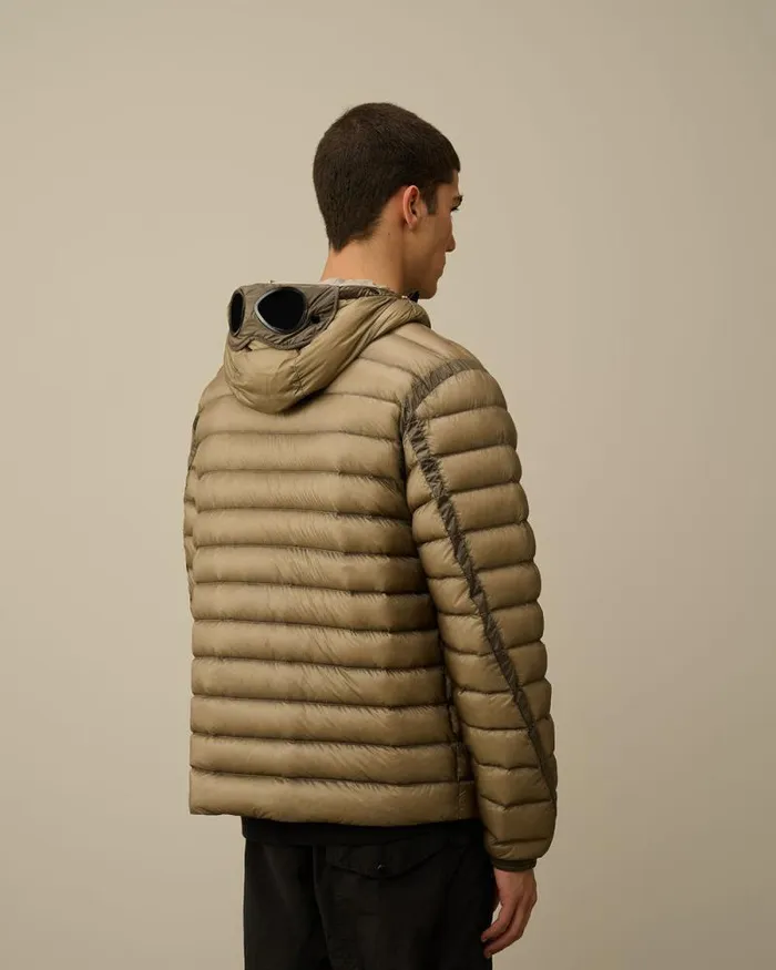 CP Company Jacket and Coats DD Shell Goggle Down Jacket Vintage Khaki Beige 8211 Man