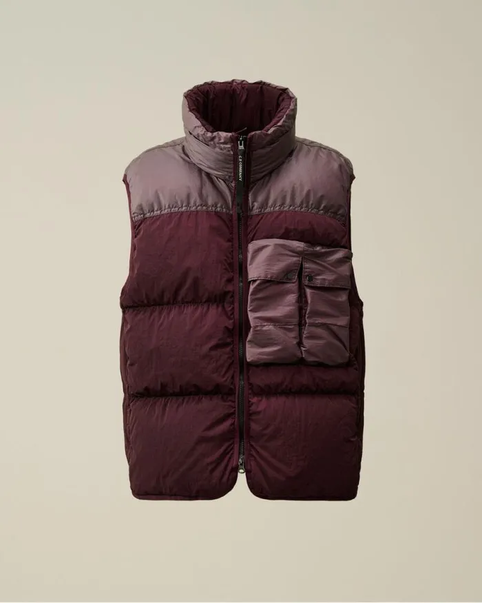 CP Company Jacket and Coats Eco ChromeR Mixed Down Vest Potent Purple 8211 Man