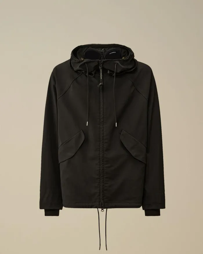 CP Company Jacket and Coats GD Shell Mixed Goggle Hooded Jacket Black 8211 Man