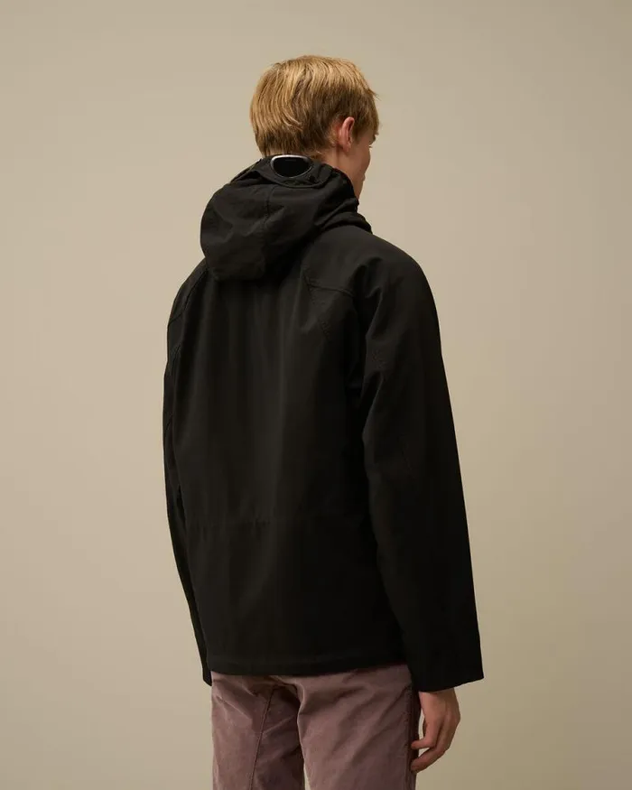 CP Company Jacket and Coats GD Shell Mixed Goggle Hooded Jacket Black 8211 Man