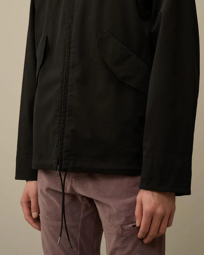 CP Company Jacket and Coats GD Shell Mixed Goggle Hooded Jacket Black 8211 Man
