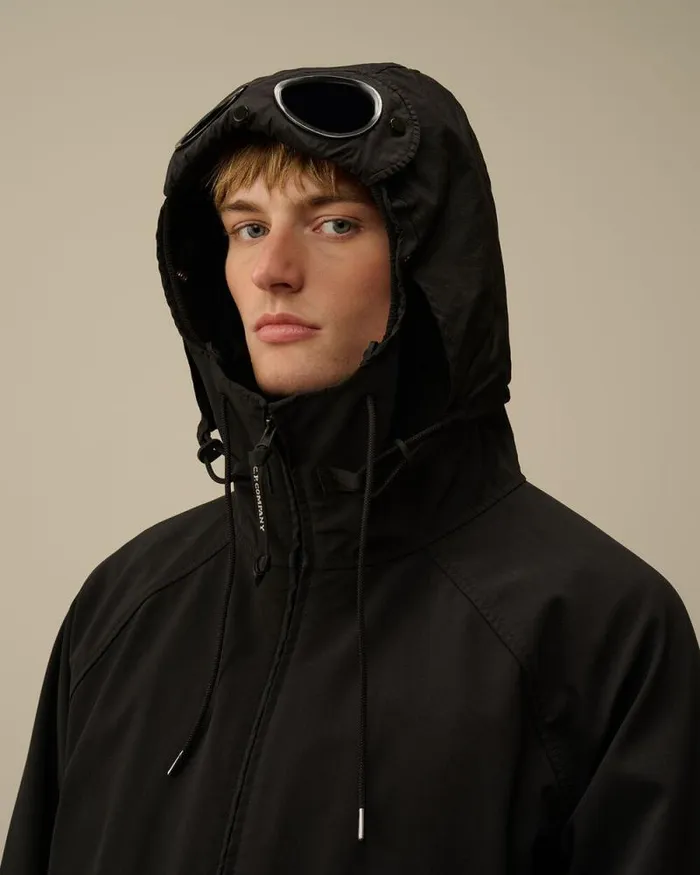 CP Company Jacket and Coats GD Shell Mixed Goggle Hooded Jacket Black 8211 Man