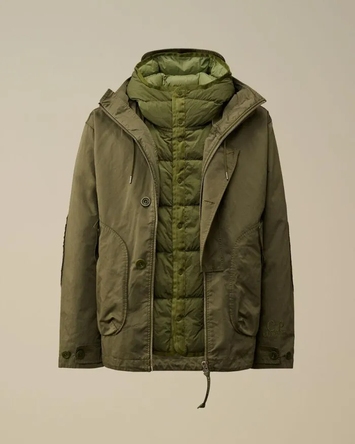 CP Company Jacket and Coats Micro Kei Hooded Jacket Cypress Green 8211 Man