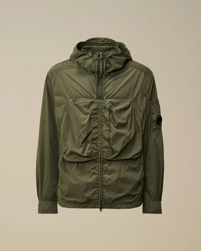 CP Company Overshirt ChromeR Hooded Overshirt Grape Leaf Green 8211 Man