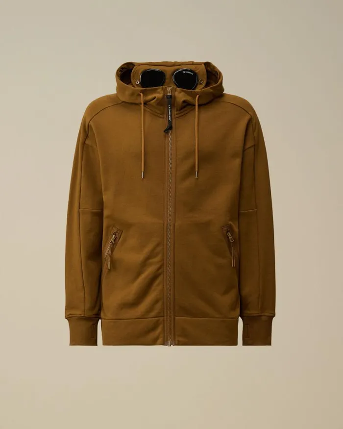 CP Company Sweatshirts Diagonal Raised Fleece Goggle Zipped Hooded Sweatshirt Toffee Beige 8211 Man CP Company Sweatshirts Diagonal Raised Fleece Goggle Zipped Hooded Sweatshirt Toffee Beige 8211 Man