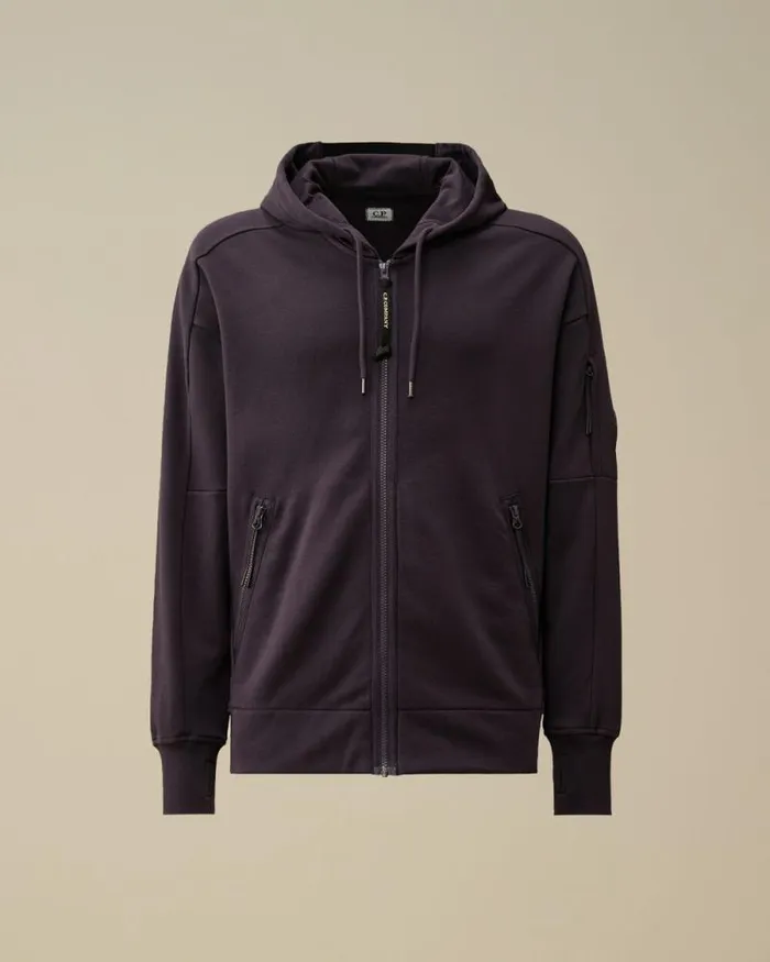 CP Company Sweatshirts Diagonal Raised Fleece Zipped Hooded Sweatshirt Nightshade Purple 8211 Man CP Company Sweatshirts Diagonal Raised Fleece Zipped Hooded Sweatshirt Nightshade Purple 8211 Man