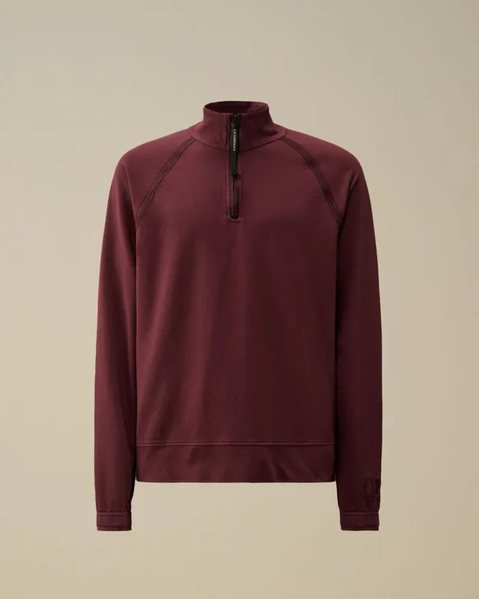 CP Company Sweatshirts Light Fleece Half Zipped Sweatshirt Potent Purple 8211 Man CP Company Sweatshirts Light Fleece Half Zipped Sweatshirt Potent Purple 8211 Man