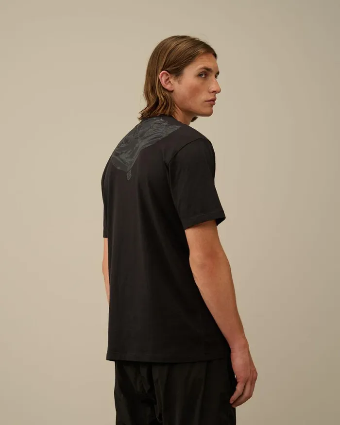 CP Company Tshirts and Polo 301 Jersey Back Goggle TShirt Black 8211 Man
