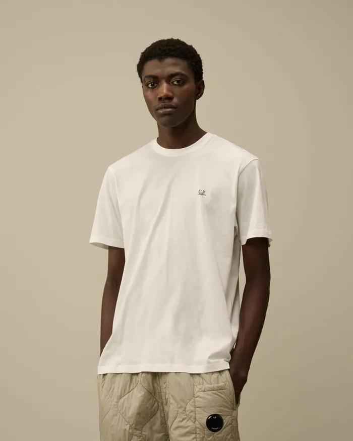 CP Company Tshirts and Polo 301 Jersey Back Goggle TShirt Gauze White 8211 Man