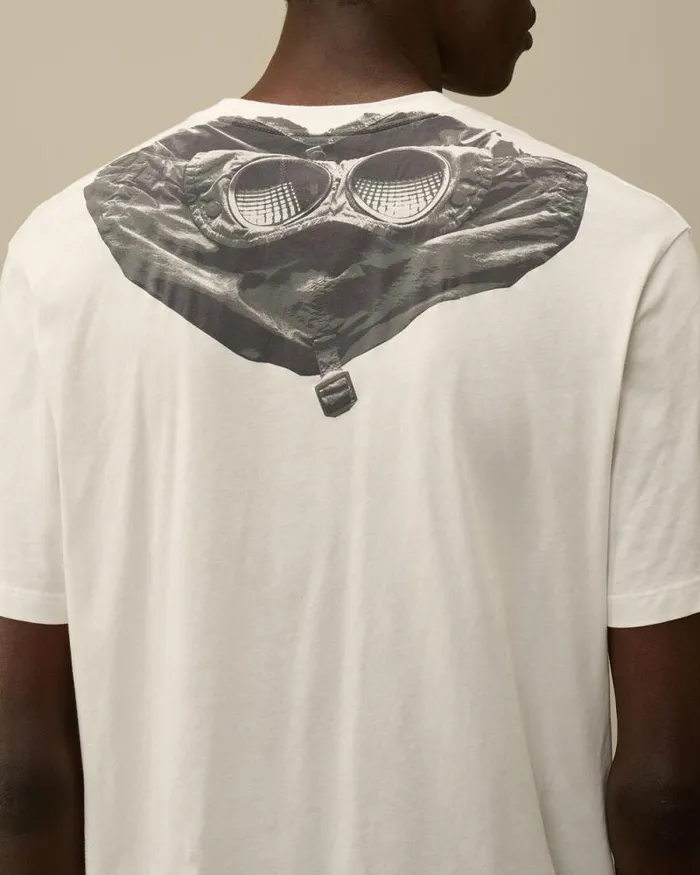 CP Company Tshirts and Polo 301 Jersey Back Goggle TShirt Gauze White 8211 Man
