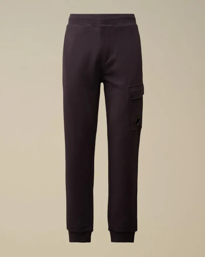 CP Company Tracksuits and Shorts Diagonal Raised Fleece Cargo Sweatpants Nightshade Purple 8211 Man