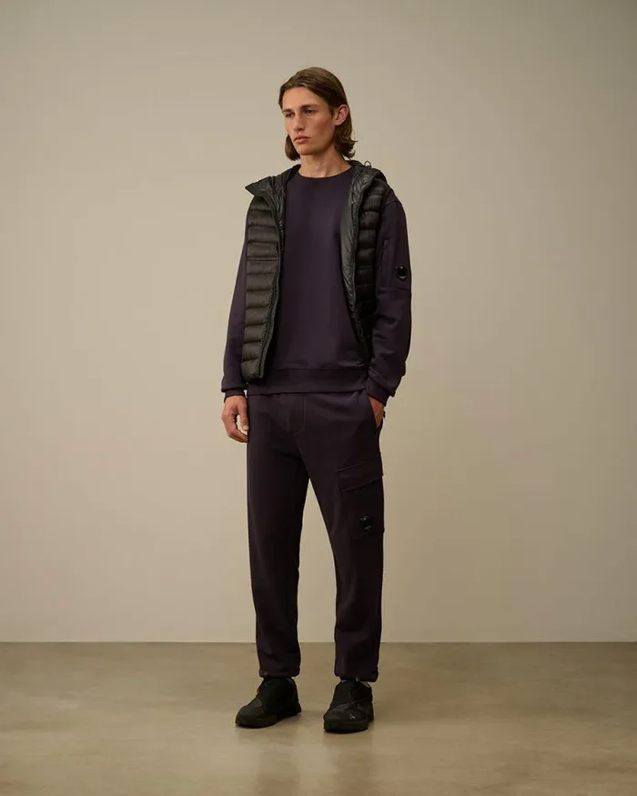 CP Company Tracksuits and Shorts Diagonal Raised Fleece Cargo Sweatpants Nightshade Purple 8211 Man