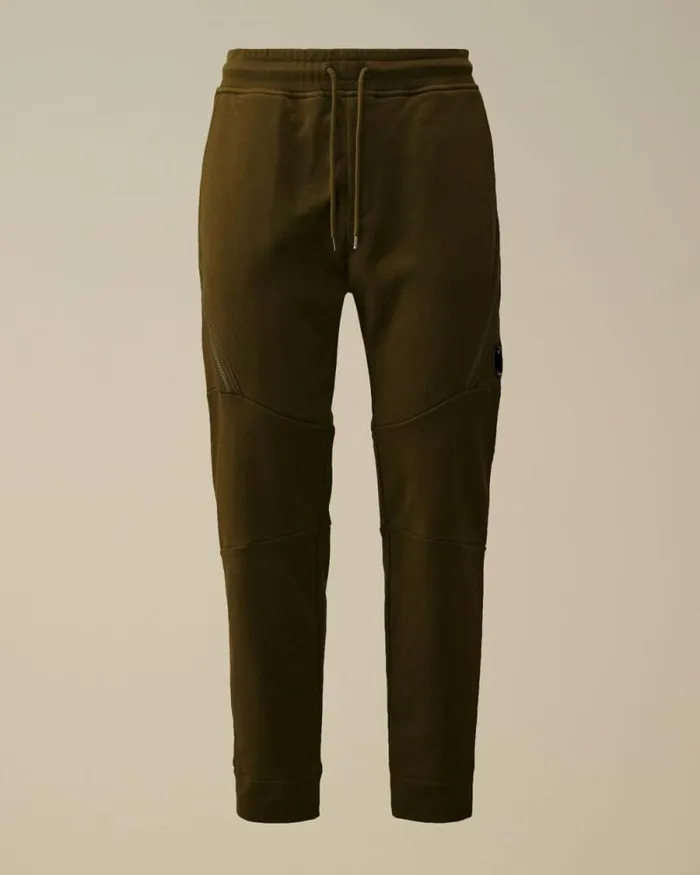 CP Company Tracksuits and Shorts Diagonal Raised Fleece Lens Sweatpants Ivy Green 8211 Man