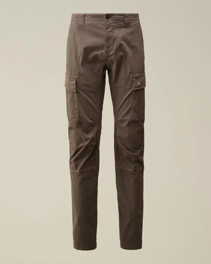 CP Company Trousers Stretch Sateen Ergonomic Cargo Pants Boulevard Violet 8211 Man