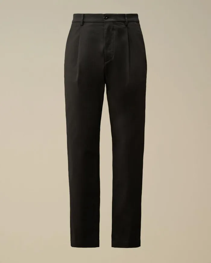 CP Company Trousers Superior Structure Stretch Loose Pants Black Sand 8211 Man