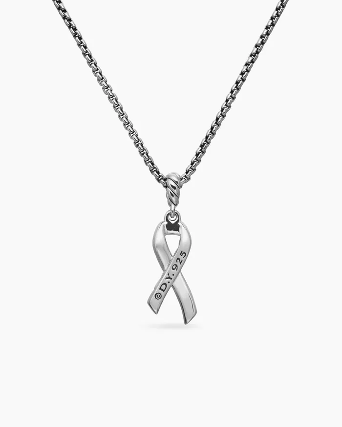 Cable Collectibles Ribbon Necklace In Sterling Silver With Pink Sapphires 244mm Women David Yurman Pendant