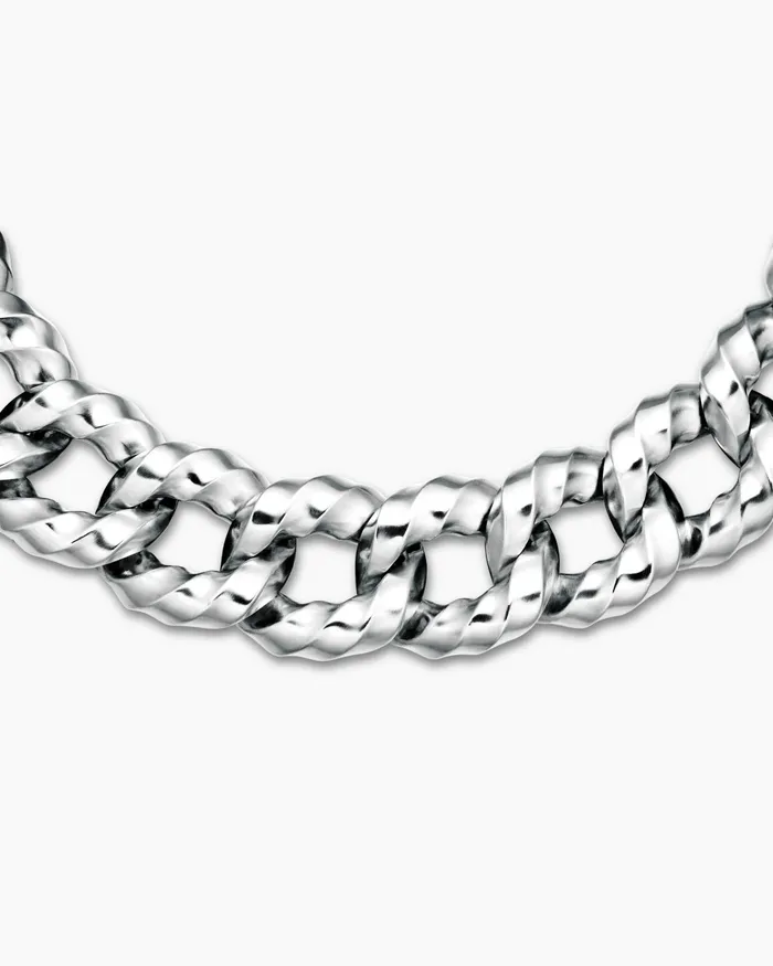 Cable Edge Curb Chain Necklace In Sterling Silver 23mm Women David Yurman Chain Cable Edge Curb Chain Necklace In Sterling Silver 23mm Women David Yurman Chain