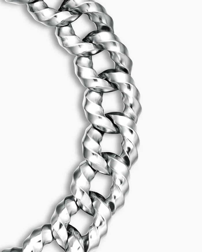 Cable Edge Curb Chain Necklace In Sterling Silver 23mm Women David Yurman Chain Cable Edge Curb Chain Necklace In Sterling Silver 23mm Women David Yurman Chain