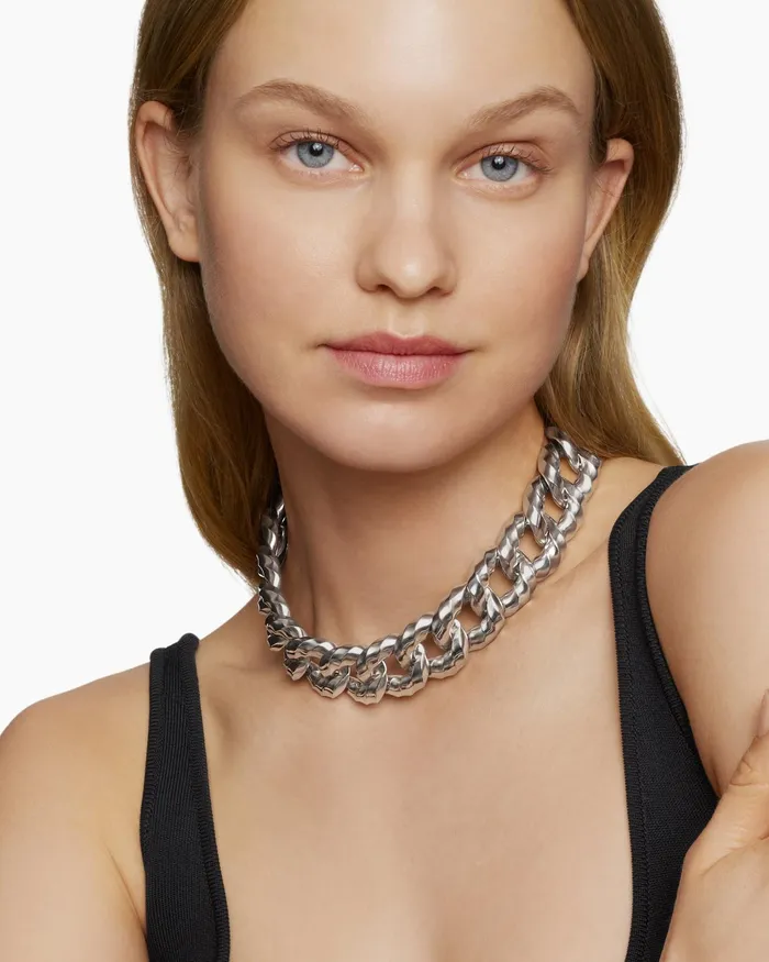 Cable Edge Curb Chain Necklace In Sterling Silver 23mm Women David Yurman Chain Cable Edge Curb Chain Necklace In Sterling Silver 23mm Women David Yurman Chain