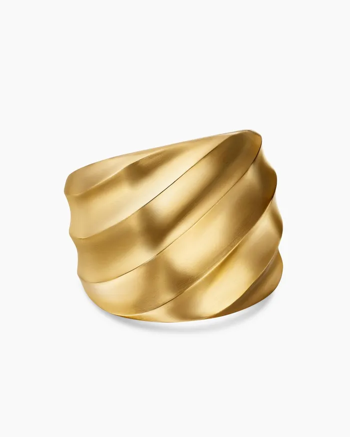 Cable Edge Saddle Ring In 18K Yellow Gold 188mm Women David Yurman Statement