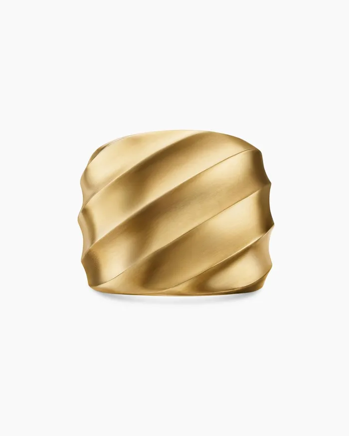 Cable Edge Saddle Ring In 18K Yellow Gold 188mm Women David Yurman Statement Cable Edge Saddle Ring In 18K Yellow Gold 188mm Women David Yurman Statement