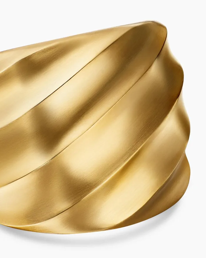 Cable Edge Saddle Ring In 18K Yellow Gold 188mm Women David Yurman Statement Cable Edge Saddle Ring In 18K Yellow Gold 188mm Women David Yurman Statement