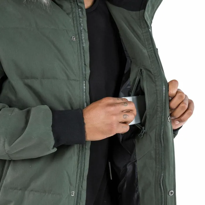 Calgary DLX Hooded Down Jacket Olive Men Trespass Down Jackets