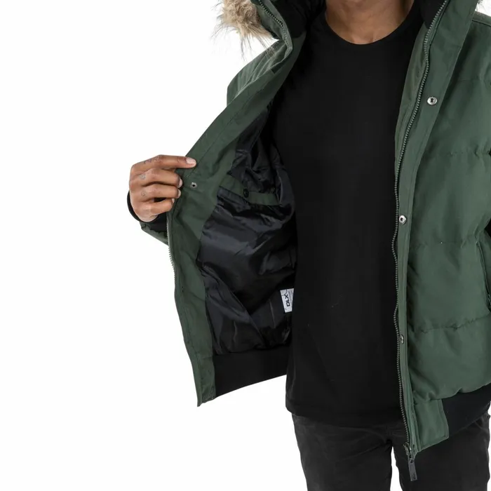 Calgary DLX Hooded Down Jacket Olive Men Trespass Down Jackets