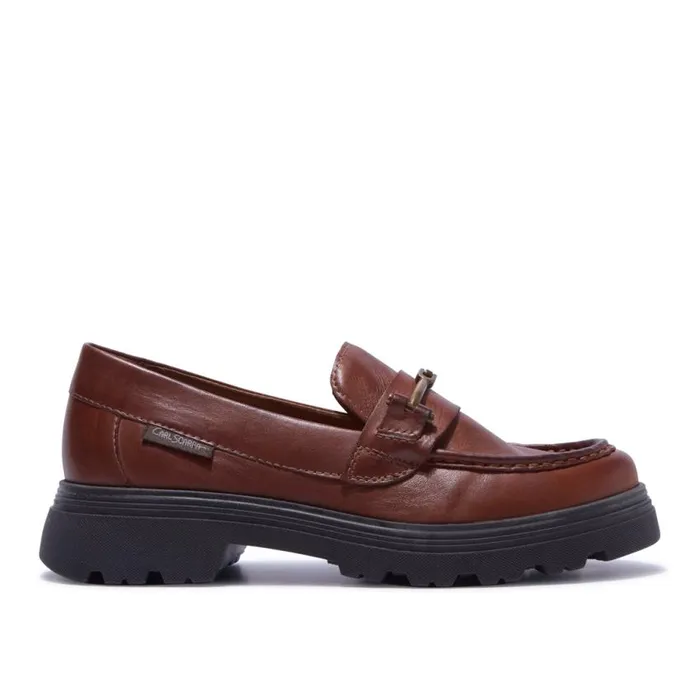 Carl Scarpa Alsenso Tan Leather Loafers Women Bestselling