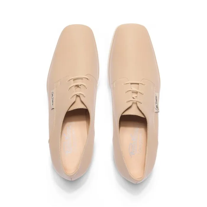 Carl Scarpa Amuleto Taupe Leather Platform Loafers Women Bestselling