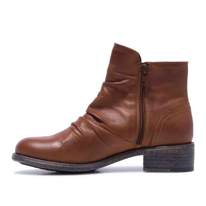 Carl Scarpa Felice Tan Leather Ankle Boots Women Leather Ankle Boots