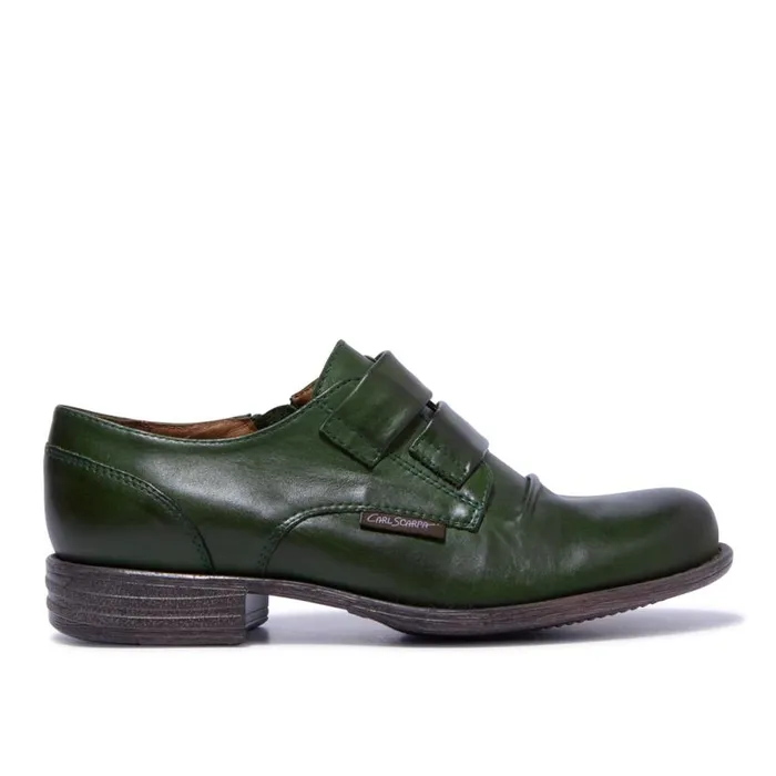 Carl Scarpa Gabbi Green Leather Loafers Women Leather Loafers