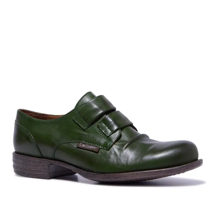 Carl Scarpa Gabbi Green Leather Loafers Women Leather Loafers