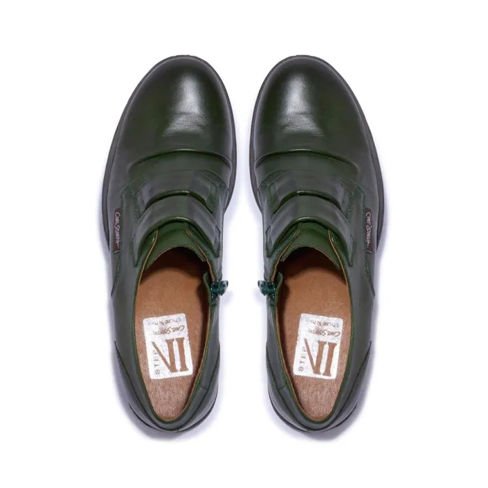 Carl Scarpa Gabbi Green Leather Loafers Women Leather Loafers
