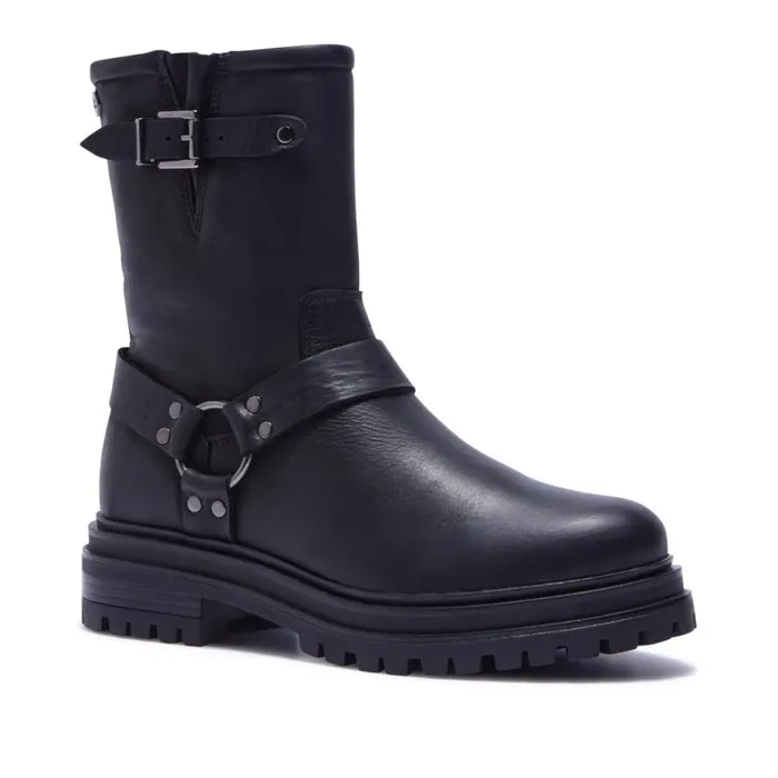 Carl Scarpa Molize Black Leather Ankle Boots Women Leather Ankle Boots