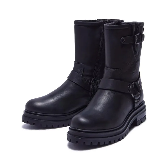 Carl Scarpa Molize Black Leather Ankle Boots Women Leather Ankle Boots