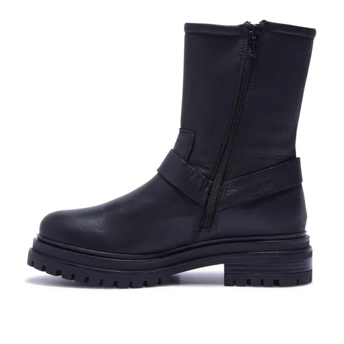 Carl Scarpa Molize Black Leather Ankle Boots Women Leather Ankle Boots