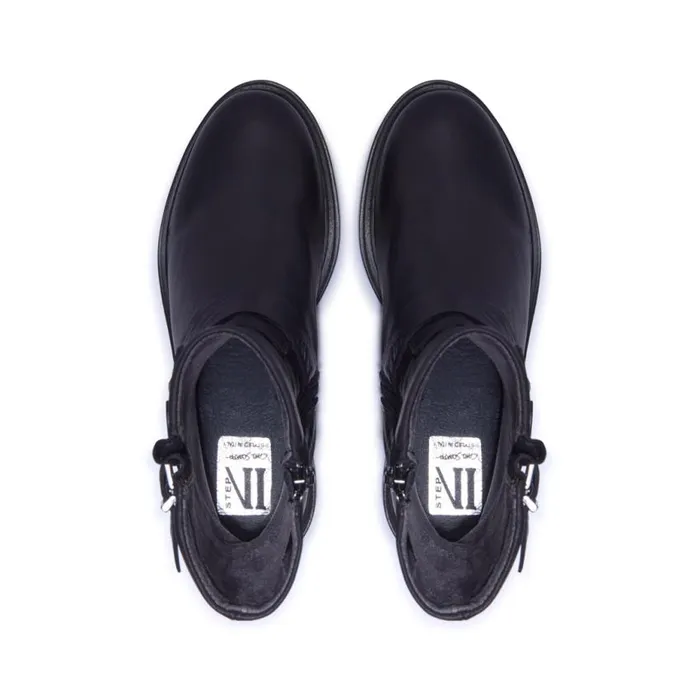 Carl Scarpa Molize Black Leather Ankle Boots Women Leather Ankle Boots