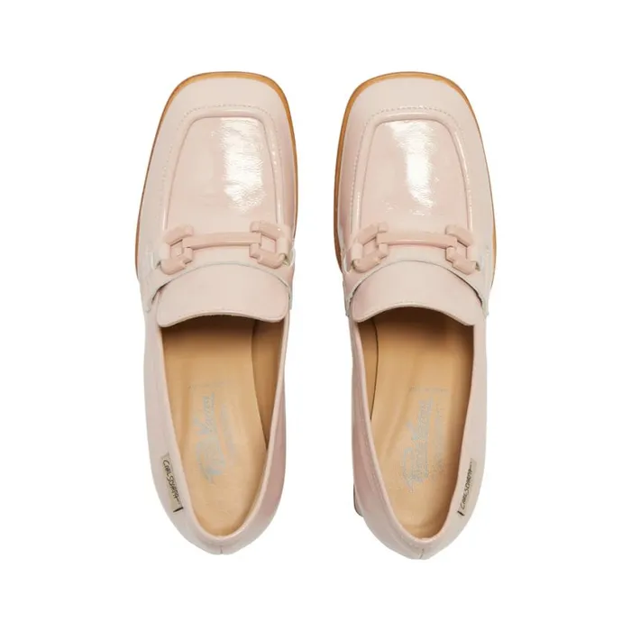 Carl Scarpa Senso Blush Leather Block Heel Loafers Women Bestselling