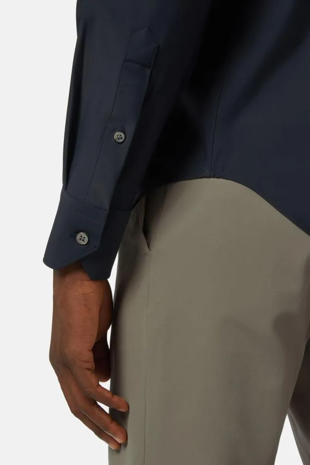 Casual Shirts Men Boggi Milano Navy Stretch Nylon Slim Fit Shirt Navy Blue Casual Shirts Men Boggi Milano Navy Stretch Nylon Slim Fit Shirt Navy Blue