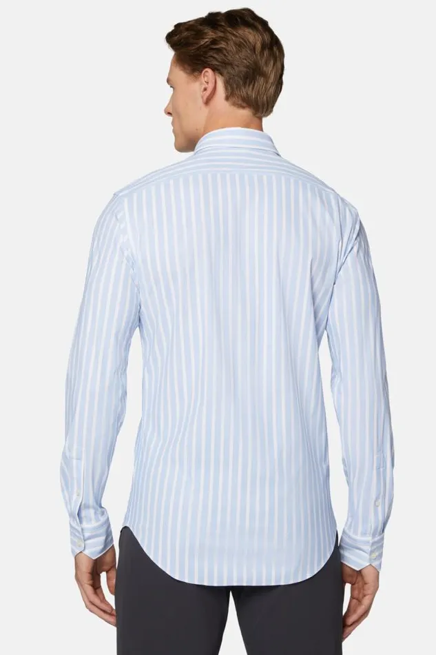 Casual Shirts Men Boggi Milano Slim Fit Sky Blue Shirt In Stretch Nylon Light Blu Casual Shirts Men Boggi Milano Slim Fit Sky Blue Shirt In Stretch Nylon Light Blu