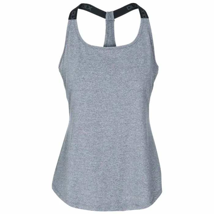 Celise DLX Quick Dry Sleeveless Active TShirt Grey Marl Women Trespass Gym and Sports Tops Celise DLX Quick Dry Sleeveless Active TShirt Grey Marl Women Trespass Gym and Sports Tops