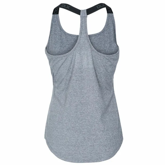 Celise DLX Quick Dry Sleeveless Active TShirt Grey Marl Women Trespass Gym and Sports Tops Celise DLX Quick Dry Sleeveless Active TShirt Grey Marl Women Trespass Gym and Sports Tops