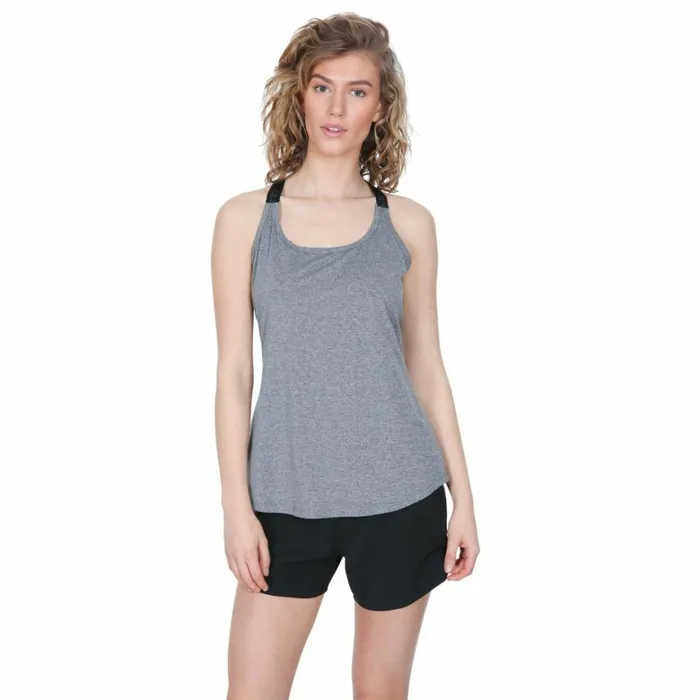 Celise DLX Quick Dry Sleeveless Active TShirt Grey Marl Women Trespass Gym and Sports Tops Celise DLX Quick Dry Sleeveless Active TShirt Grey Marl Women Trespass Gym and Sports Tops