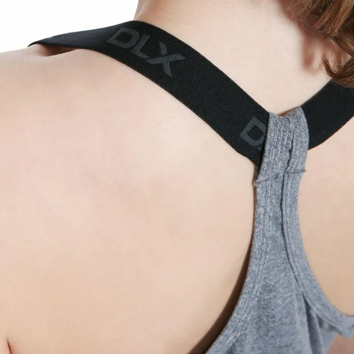 Celise DLX Quick Dry Sleeveless Active TShirt Grey Marl Women Trespass Gym and Sports Tops Celise DLX Quick Dry Sleeveless Active TShirt Grey Marl Women Trespass Gym and Sports Tops