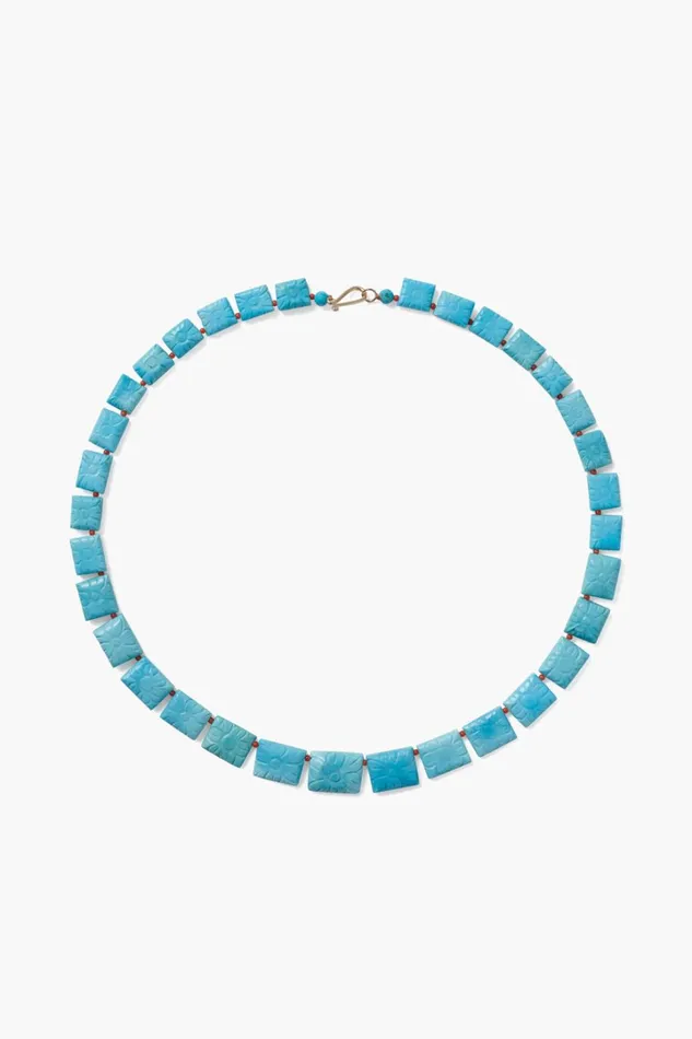 Chan Luu 14k Fine Women 14k Azalea Beaded Necklace Turquoise