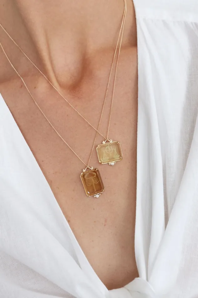 Chan Luu 14k Fine Women 14k Capricorn Zodiac Necklace